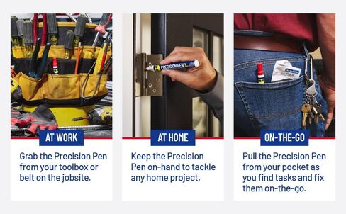 WD-40 Formula- Precision Pen أثناء التنقل ، تزييت مع دقة نقطة دقة ، تدفق محكم. محمول وسهل الاحتفاظ به وسهل التخزين ، مثالي للمساحات الصغيرة والجوارب ، 0.3 fl أوقية [3 حزمة] in Kuwait