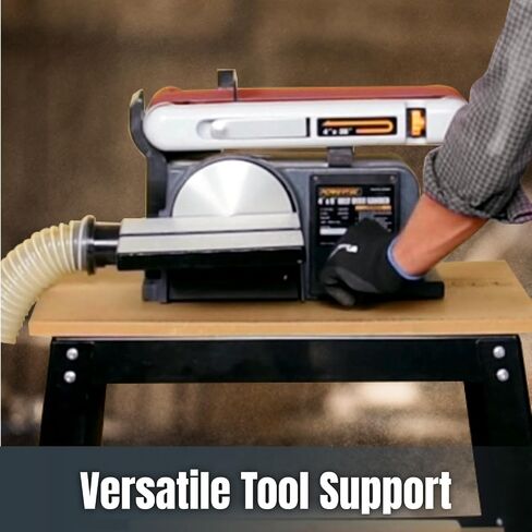 POWERTEC Tool Stand, MDF Split Top Expands to 20"x25", 32" Work Height Power Tool Stand for Drill Press, Belt Sander, Bench Grinder, Band Saw, Scroll saw, and Planer (UT1002) in Saudi Arabia