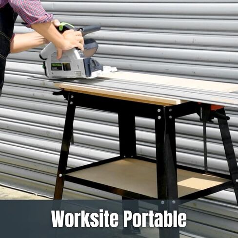 POWERTEC Tool Stand, MDF Split Top Expands to 20"x25", 32" Work Height Power Tool Stand for Drill Press, Belt Sander, Bench Grinder, Band Saw, Scroll saw, and Planer (UT1002) in Saudi Arabia