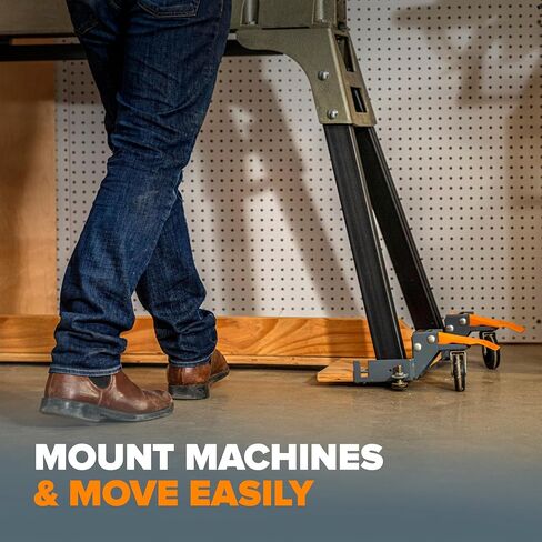 Bora Portamate Mobile Base Kit PM-1100 - Heavy Duty, Universal, Customizable, Adjustable Rolling Set, Dolly Roller Frame and Casters for Moving Equipment, Tools, Machines - 400 lb Capacity in Saudi Arabia