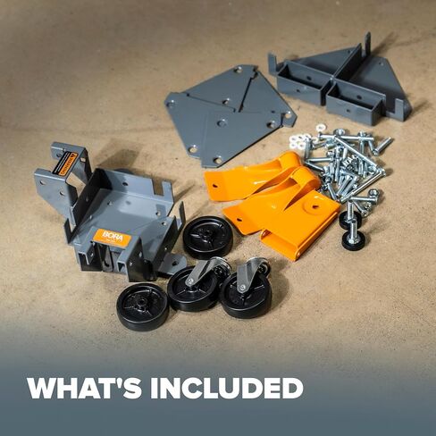 Bora Portamate Mobile Base Kit PM-1100 - Heavy Duty, Universal, Customizable, Adjustable Rolling Set, Dolly Roller Frame and Casters for Moving Equipment, Tools, Machines - 400 lb Capacity in Saudi Arabia