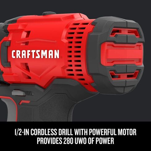 CRAFTSMAN V20 MAX Cordless Drill and Impact Driver, Power Tool Combo Kit with 2 Batteries and Charger (CMCK200C2) & (1) V20 Lithium Ion Battery, 4.0-Amp Hour (CMCB204) in Saudi Arabia