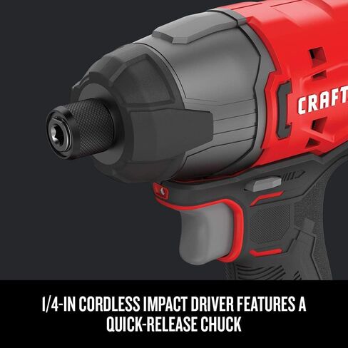 CRAFTSMAN V20 MAX Cordless Drill and Impact Driver, Power Tool Combo Kit with 2 Batteries and Charger (CMCK200C2) & (1) V20 Lithium Ion Battery, 4.0-Amp Hour (CMCB204) in Saudi Arabia