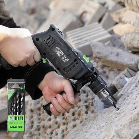 GALAX PRO 4.5Amp 0-3000RPM Corded Hammer Drill with 12 Variable Speed | Hammer and Drill 2 Functions in 1 with 5pcs Bit, 1/2 Inch Keyed Metal Chuck, 360°Rotating Handle in Saudi Arabia