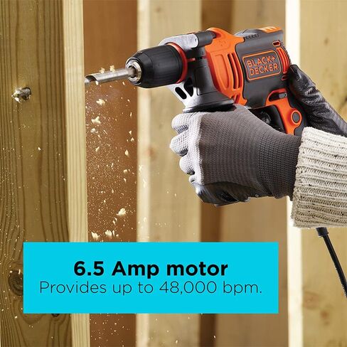 BLACK+DECKER Hammer Drill, 6.5-Amp, 1/2-Inch (BEHD201) in Saudi Arabia