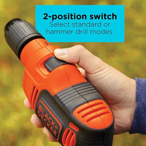 BLACK+DECKER Hammer Drill, 6.5-Amp, 1/2-Inch (BEHD201) in Saudi Arabia