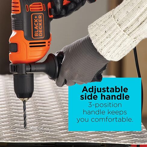 BLACK+DECKER Hammer Drill, 6.5-Amp, 1/2-Inch (BEHD201) in Saudi Arabia