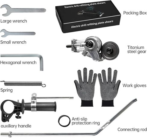 Metal Nibbler Drill Attachment - Electric Drill Shears Attachment Cutter Nibbler,Sheet Metal Cutter Tool Adapter Is Fit For Cutting Various Metals Materials Such As Aluminum, Iron. in Saudi Arabia