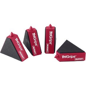 Milescraft 1600 TriGrips - Triangle Cookie Work Grippers, for Woodworking, Painting, Raising and Leveling 4-pack