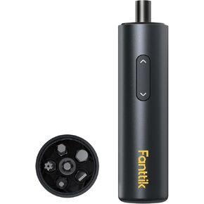 Fanttik S1 Capsule 3.7V Cordless Screwdriver, Electric Screwdriver, Max 5 N.m, 320 RPM Motor, 5 Pcs Double-Ended Bits, Compact Design, LED Light, 1/4''Hex, Idea Tool for Furniture, Appliances-Grey