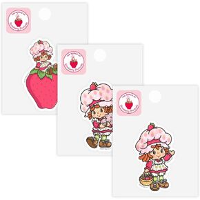 Strawberry Shortcake ® 3-Pack Sticker Bundle - Waterproof Stickers for Water Bottles and Laptops