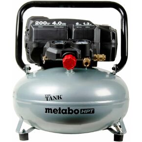 Metabo HPT Air Compressor, THE TANK, Portable Pancake Air Compressor 200 PSI, 6 Gallon Tank, Versatile for Use with Framing, Siding, Finish, Brad or Roofing Nailers, EC914S