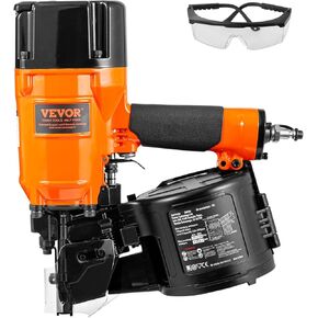 VEVOR Coil Siding/Framing Nailer CN83N, 2" to 3-1/4" 15 Degree Pneumatic Siding Nail Gun with Tool-Less Depth Adjustment, 70-120PSI Air Coil Nailer for Siding Sheathing Wooding Fencing Decking