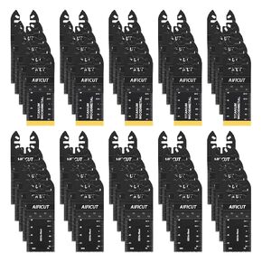 26pcs Oscillating Saw Blades Titanium Multitool Blades for Wood Plastics Metal oscillating Tool Blades Kits Fit Rockwell Ridgid Ryobi Milwaukee Chicago Craftsman Dewalt