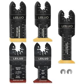 LEILUO 6Pcs Diamond Oscillating Multi Tool Blades Kit for Grout Removal Fit DeWalt Milwaukee Makita Ryobi and More