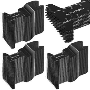 FORCA Universal Oscillating Saw Blades, 78pcs Multi Tool Kit With Japanese Tooth for Deeper Cutting, High Efficient Multitool Fit 95% Tools for Wood