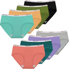 Mesachy Girls Underwear Cotton Panties for Teens Girl Kids Briefs Pack of 8