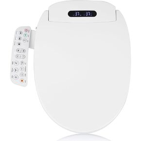 TooCust Bidet Toilet Seat for Seniors - Electric Bidet Toilet Seat with Arms, Dryer and Warm Water, Temperature-Controlled Wash, Smart Touch Panel, Nightlight, Slow Close, Best Bidet for Elderly
