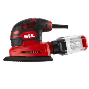 SKIL Corded Detail Sander, Includes 3pcs Sanding Paper and Dust Box - SR250801