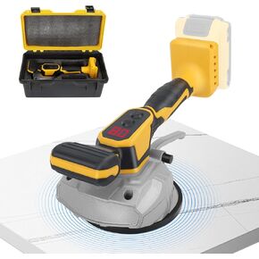 Tile vibration tool for Dewalt 20V Battery, tile vibration leveling machine with 8 Speed, Suction Cup, Digital Display,Max 25000r/Min, 150W Tile Suction Cup Tool for Floor Wall (Tool only)