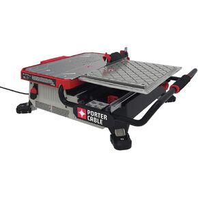 PORTER-CABLE Tile Saw, Wet Saw with 7-inch Cutting Capacity and On-Board Cutting Guide (PCE980)