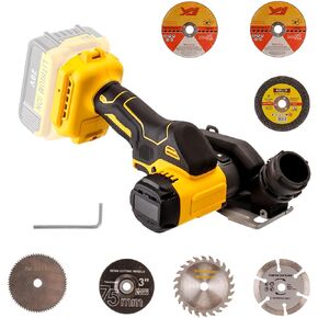 Cordless Cut Off Tool Compatible With DeWalt 20V MAX Battery Compact Rotorazer Saw Brushless with 3" Blades,7,000RPM for Metal/Wood/Tile/Plastic Cutting(NO Battery)