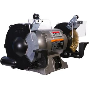 JET 8-Inch Bench Grinder with Wire Wheel, 3450 RPM, 1 HP, 115V 1Ph (Model JBG-8W)