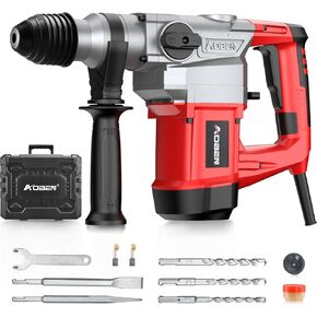 AOBEN SDS-MAX Demolition Jack Hammer Concrete Breaker, Demo Chipping Hammer, 1500W Electric Jackhammer, with Vibration Control and Safety Clutch, Includes Tool Case, Chisels
