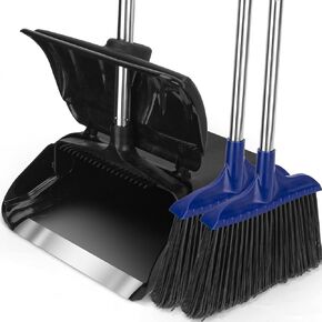 Kefanta Outdoor Dustpan with 2 Brooms Set for Courtyard Garage Restaurant Lobby Patio Mall Market Office Shop Home Kitchen Office Floor
