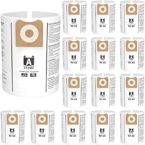 12 Pack 23743 VF3502 Vacuum Bags Compatible with Ridgid 12 to 16 Gallon Wet Dry Vacuums, High Efficiency Replacement Filter Bags for Model WD1950 WD1956 WD1850 WD1851 RV2400HF WD1450 WD1680 WD1270