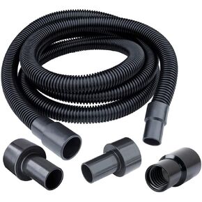 POWERTEC 70347 10 Ft. Dust Collection Hose Kit with 5 Fittings for Woodworking Power Tools Home and Wet/Dry Shop Vacuums