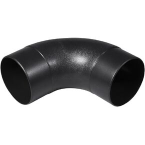POWERTEC 70105 4" Elbow Dust Hose Connector, Black, 4", 90 Degree Elbow