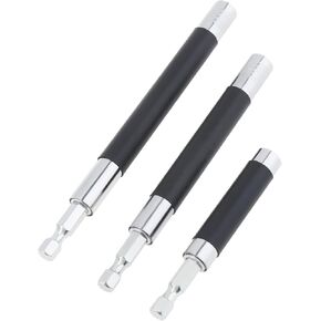 3pcs/set Scalable Magnetic Screw Drive Guide Drill Bit Tip Holder Screwdriver Bit Holder Extension Bar Adapter, Drill Bit Guide Rod Adapter