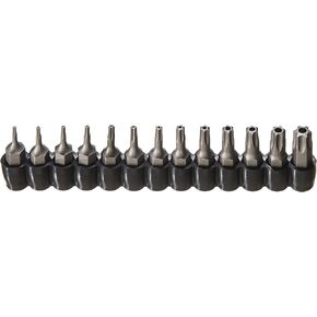 ARES 31004-10-Piece 5-Point Torx Plus Tamper Proof Security Bit Set - 25mm Length S2 Steel Precision Machined Security Bits - Storage Rail Included