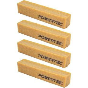 POWERTEC 71002-P4 Abrasive Cleaning Stick for Sanding Belts & Discs 8-1/2" 4PK | Natural Rubber Eraser - Woodworking Shop Tools for Sanding Perfection
