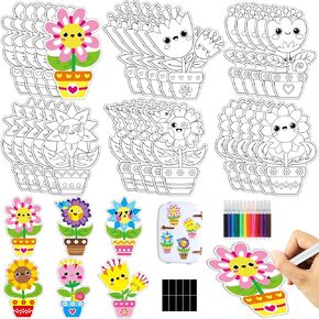 30 Sets Christmas Coloring Arts Crafts Kits for Kids Magnetic Color Your Own Christmas Tree Wreath Reindeer Santa Bell Magnets DIY for Holiday Xmas Party Classroom Home Activities Decor