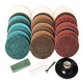 30 PCS 3" Inch Roll Lock Quick Change Sanding Disc Pad for Surface Polishing 1/4" Shank,Sanding Pads for Power-Operated Sanders