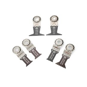 Fein Best of E-Cut Starlock Wood & Metal Saw Blade Set - 6-Piece Kit for Precision Cutting in Wood & Metals, Includes (4) E-Cut Long Life, (2) E-Cut Universal Saw Blade - 35222967010