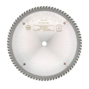 Ridge Carbide 10" 80T, Crosscut Table Saw Blade, Alternate Top Bevel Grind (ATB),+5° Hook, 5/8" Bore, Plate Thickness .087", Full Kerf (0.125") for Cutting Wood and Sheet Goods