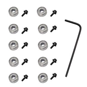 Wolfride 10Pcs Router Bit Bearing Set Top Bearings for Flush Trim Router Bit|Interior Dia: 3/16" & Outer Dia: 1/2"