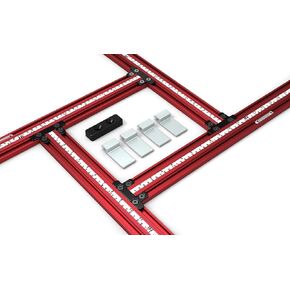 SpeTool Juice Groove Router Jig, Adjustable Router Jigs and Templates for Cutting Board with Metric/Imperial Scales, Variable Planning Jig for Woodworking Up to 25.6" x 25.6", Aluminum
