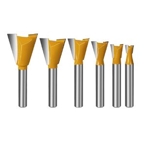 5pcs جهاز التوجيه Dovetail مجموعة 1/2 بوصة ساق ، 1/4 "3/8" 1/2 "5/8" 3/4 "أجهزة التوجيه كربيد دياس للأعمال الخشبية ، أداة قطع الطحن الخشبية لصنع صناديق الصناديق ، الحالات الدقيقة.