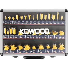 KOWOOD Router Bits Sets of 35B Pieces 1/4 Router Bit Set T Shape Wood Milling Cutter