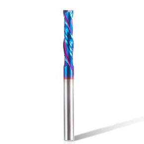 HQMaster Extra Long Spiral Trouter بت upcut 1/4 بوصة شرق كربيد الصلبة CNC بت بت بت مع Nano Blue Cnating CNC END MLL