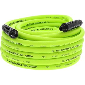 Air Hose, 3/8 in. x 50 ft., 1/4 in. MNPT Fittings, Heavy Duty, Lightweight, Hybrid, ZillaGreen - HFZ3850YW2