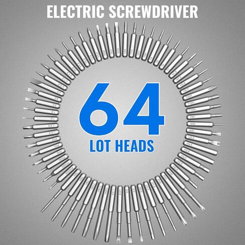 Mini Electric Screwdriver 3.7v ، مجموعة مفك البراغي اللاسلكي ، البراغي الكهربائية الدقيقة 72-in-1 بتات مغناطيسية ، مجموعة أدوات الإصلاح المحمولة القابلة لإعادة الشحن لأجهزة الكمبيوتر المحمولة الإلكترونيات ساعات in Kuwait