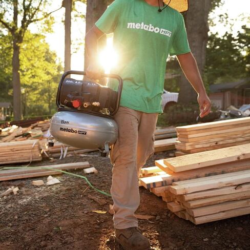 Metabo HPT Air Compressor, THE TANK, Portable Pancake Air Compressor 200 PSI, 6 Gallon Tank, Versatile for Use with Framing, Siding, Finish, Brad or Roofing Nailers, EC914S in Kuwait