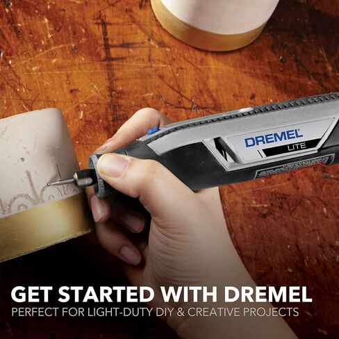 Dremel Lite 7760 N/10 4V Li-Ion Cordless Rotary Tool ، مجموعة متغيرة متعددة الأغراض ، شحن USB ، تغييرات سهلة التبعية-مثالية ل DIY الخفيفة والصنع ، الصنفرة ، النقش والتلميع in Saudi Arabia
