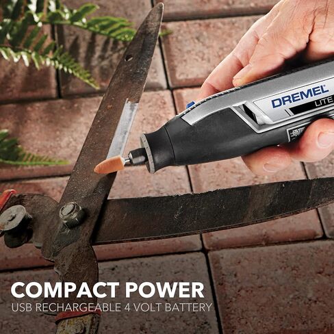 Dremel Lite 7760 N/10 4V Li-Ion Cordless Rotary Tool ، مجموعة متغيرة متعددة الأغراض ، شحن USB ، تغييرات سهلة التبعية-مثالية ل DIY الخفيفة والصنع ، الصنفرة ، النقش والتلميع in Saudi Arabia