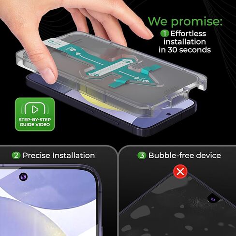 Deppa [2 Pack Privacy Screen Protector for Samsung Galaxy S24 Ultra (6.8') Tempered Glass | Fingerprint Unlock | Full Coverage | Case Compatible | with Bubble Free Easy Install Kit [Video Guide] in Kuwait
